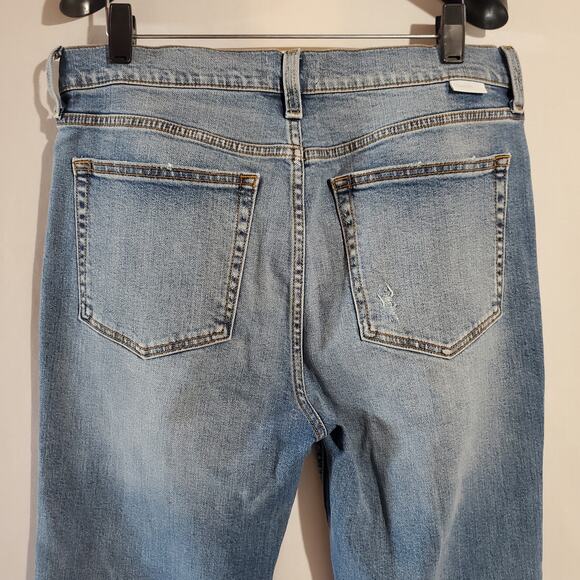 Boyish by Her Dempsey Distressed Button Fly Jeans Womens Size 29 Straight Leg - Picture 8 of 16
